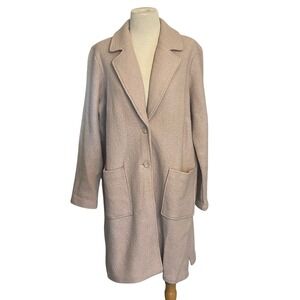 Tribal Women's Pink‎ Wool Blend Button Long Jacket Size P/L Lagenlook Minimalist